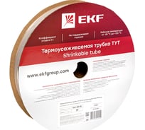 Термоусаживаемая трубка EKF ТУТ 20/10 прозрачная рулон 25 м PROxima tut-20-tr