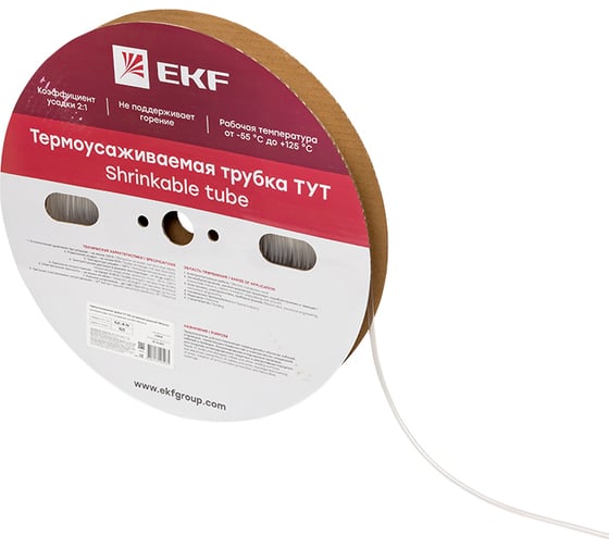 Термоусаживаемая трубка EKF ТУТ 4/2 прозрачная рулон PROxima tut-4-tr