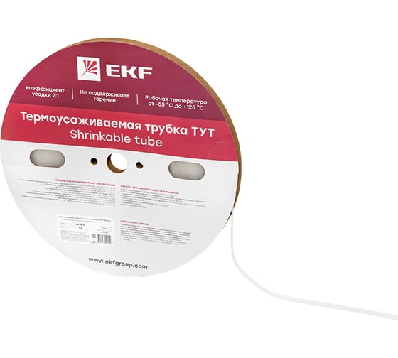Термоусаживаемая трубка EKF ТУТ 8/4 прозрачная рулон PROxima tut-8-tr