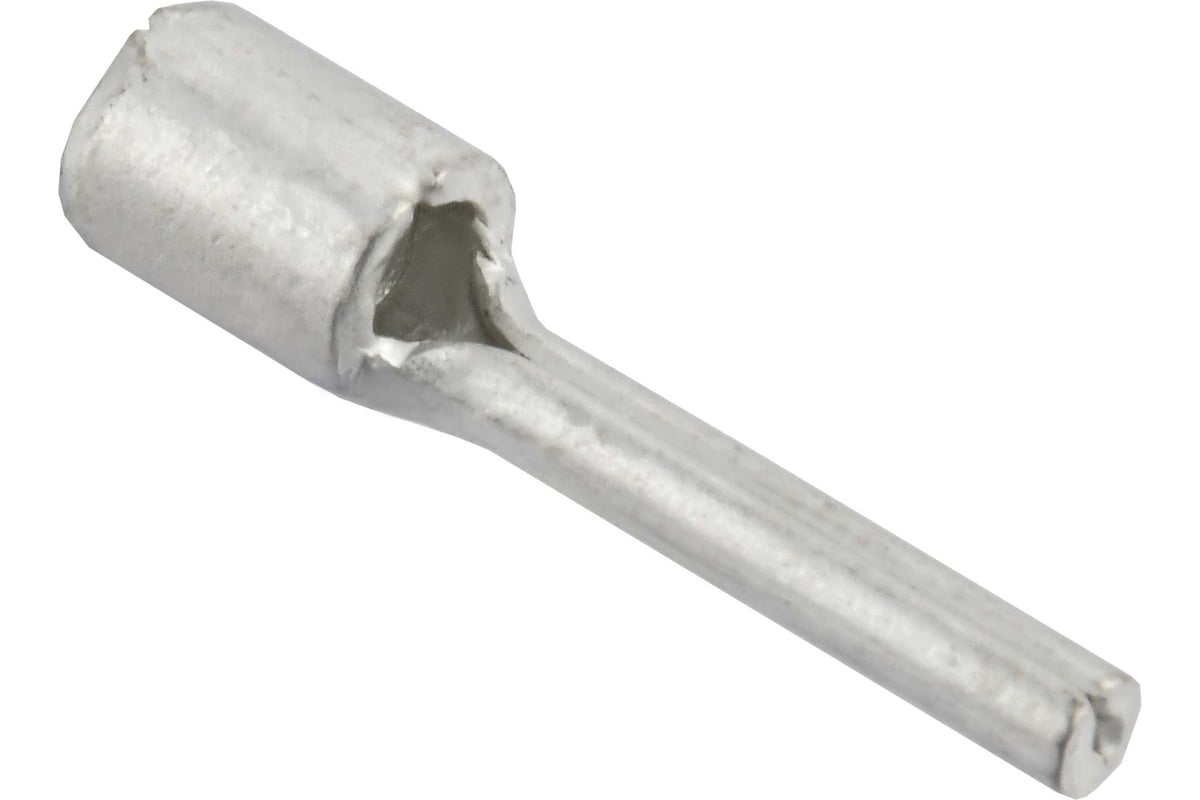 Штифтовой плоский наконечник IEK НШП 2,5–12 без изоляции (100шт/упак ...