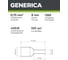 Наконечник ншви GENERICA 0.75-08 0.75мм2 из/фл(100шт/упак) UGN11-008-C075-100-G 7