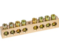 Шина ЭРА NO12230 PEN земляноль 8x12мм 8/1 латунная, крепеж по центру Б0047245