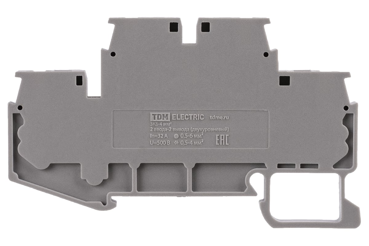 Клеммный безвинтовой зажим TDM ЗКБ быстрого зажима двухуровневый 4 мм2 ...