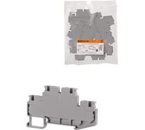 Клеммный безвинтовой зажим TDM ELECTRIC ЗКБ быстрого зажима двухуровневый 2,5 мм2 24А серый (Ph-C PTTB 2,5) SQ0822-0162