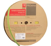 Термоусаживаемая трубка EKF тут нг 4/2 жел-зел рулон (200 м) proxima tut-4-yg