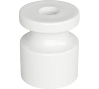 Универсальный пластиковый изолятор iTOK Ретро 20x24 мм, для наружного монтажа витого провода, белый (упаковка 100 шт) i-KPP-IZ-P-RETRO-100-WH