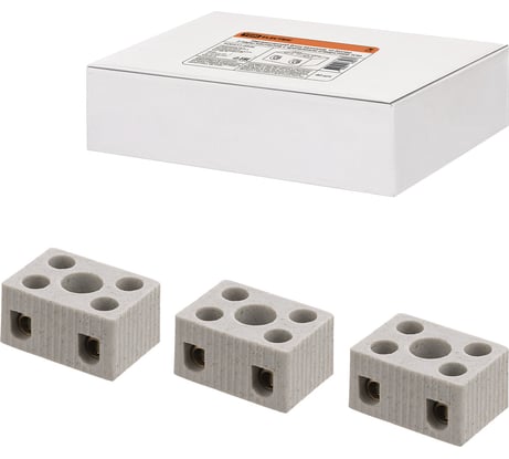 Керамический блок зажимов TDM ELECTRIC 10 Ампер, 2 пары контактов, с крепежным отверстием SQ0531-0506