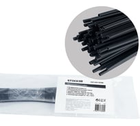 Набор термоусадочных трубокHST-420-100BK 4,0/2,0 длина 100 см. коэф. усадки 2:1 черный 50шт в упак STEKKER 39729