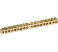 Шина ЭРА NO12234 PEN земля-ноль 8x12мм 18/1 латунная крепеж по центру Б0047250