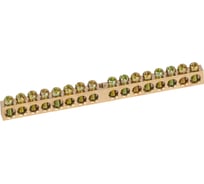 Шина ЭРА NO12218 PEN земля-ноль 6x9мм 16/1 латунная с креплениями по центру Б0047232