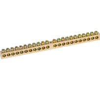 Шина ЭРА NO12236 PEN земля-ноль 8x12мм 22/1 латунная крепеж по центру Б0047252