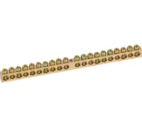 Шина ЭРА NO12219 PEN земля-ноль 6x9мм 20/1 латунная с креплениями по центру Б0047234