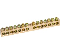 Шина ЭРА NO-12233 PEN земля-ноль 8x12мм 14/1 латунная крепеж по центру Б0047248