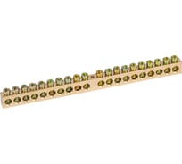 Шина ЭРА NO12235 PEN земля-ноль 8x12мм 20/1 латунная крепеж по центру Б0047251