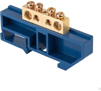 Нулевая шина ПЕРЕДОВИК N 63.04 изолятор на DIN-рейку латунь 35009