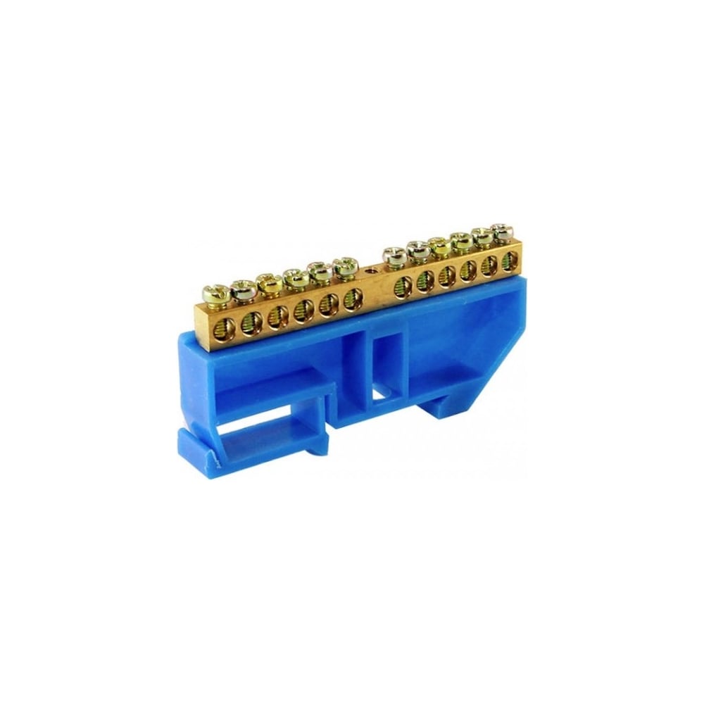 Нулевая шина ПЕРЕДОВИК N 63.12 изолятор на DIN-рейку латунь 35013 ...