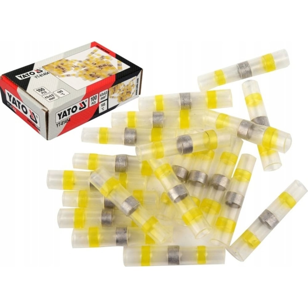 Набор термоусадочных трубок с припоем YATO 4-6 мм2 100шт YT-81454 ...