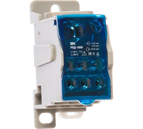 Распределительный блок на DIN-рейку IEK РБД-160А RBD-160 7446244