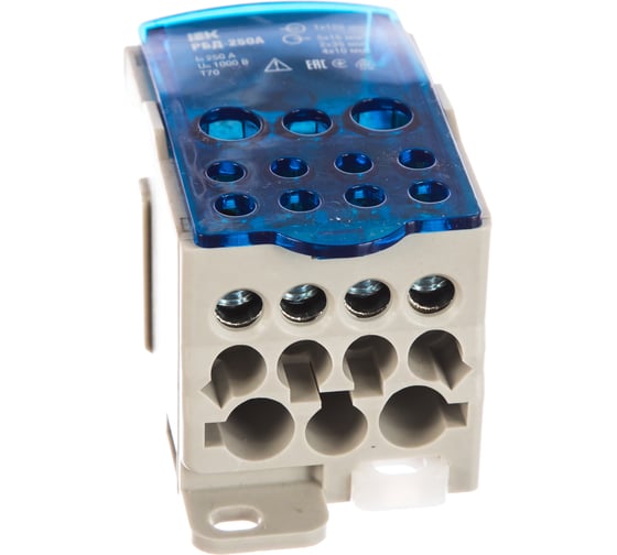 Распределительный блок на DIN-рейку IEK РБД-250А RBD-250 387053