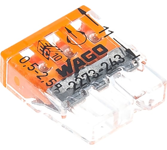 Клемма WAGO 2273-243 (с пастой) 20 шт. 2541 WAGO.2273-243-20