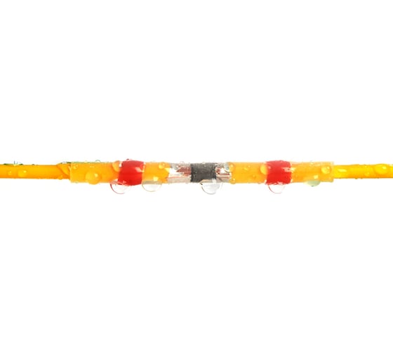 Термоусаживаемая ГСИ STEKKER с припоем Ld302-4060 4-6 мм 48a, прозрачный/желтый (diy упак 10шт), 49162