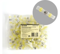 Термоусаживаемая ГСИ STEKKER Ld302-40-60 с припоем 4-6 мм 48a, прозрачный/желтый, 100шт в упак, 49159
