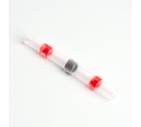 Термоусаживаемая ГСИ STEKKER Ld302-05-15 с припоем 0,5-1,5 мм 19a, прозрачный/красный (diy упак 10шт), 49160