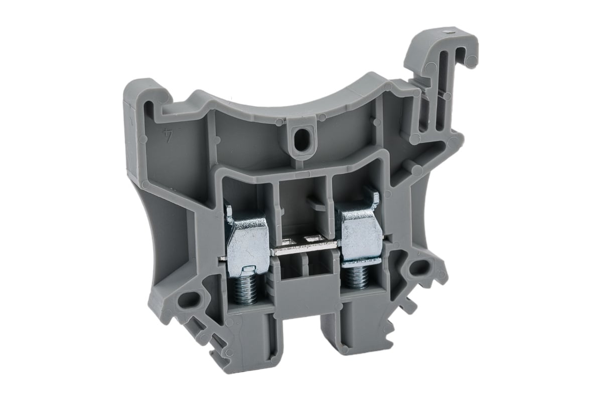 Клемма на дин-рейку DEGSON 4 кв.мм, винтовая, серая, 100 штук DC4-01P ...