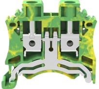 Клемма на дин-рейку Degson 6 кв.мм, винтовая, земля 50 шт DC6-PE-01P-1C-00Z(H)