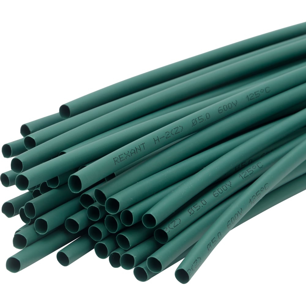 Термоусадка REXANT 5.0/2.5 мм, 1 м, зеленая 20-5003 - выгодная цена ...