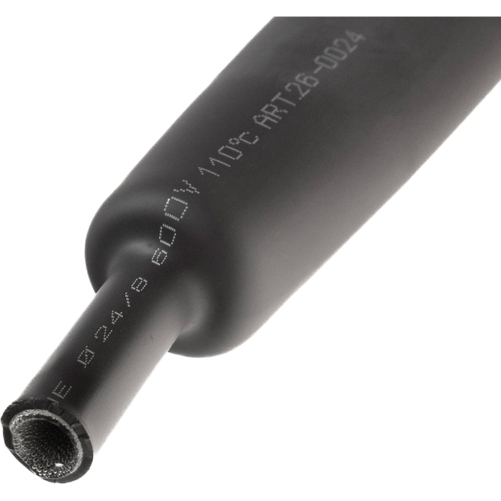 Клеевая термоусадка REXANT СТТК, двустенная, 24/8мм, черная, 5 шт. по 1 ...