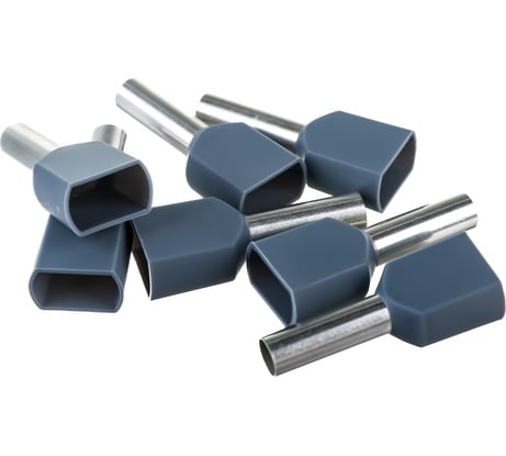 Двойной втулочный наконечник Klauke 2x4мм2, 12мм серый klk87412