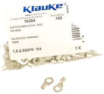 Кольцевой наконечник из листовой меди Klauke 1,5-2,5мм2 под винт М4 klk16304