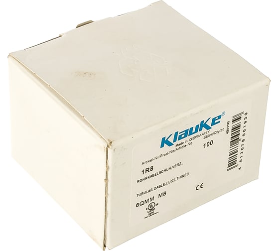 Наконечник Klauke тип ТМЛ стандарта 6 мм2 под болт М8 klk1R8