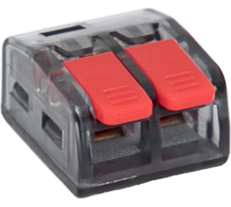 Клемма EKF СМК 221-412 с рычагом, 2 отверстия 0.2-4.0 мм2, блистер (20 штук) PROxima plc-smk-221-412b-20