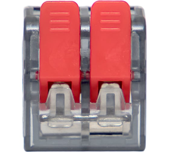 Клемма EKF СМК 221-412 с рычагом, 2 отверстия 0.2-4.0 мм2, блистер (20 штук) PROxima plc-smk-221-412b-20
