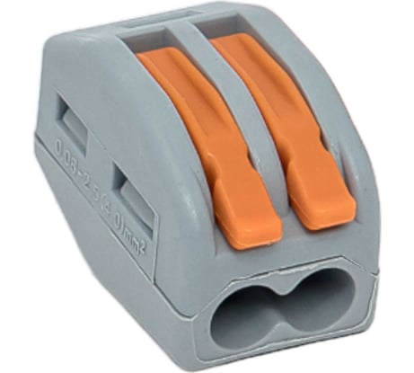 Клемма EKF СМК 222-412 с рычагом, 2 отверстия, блистер (20штук) PROxima plc-smk-412b-20