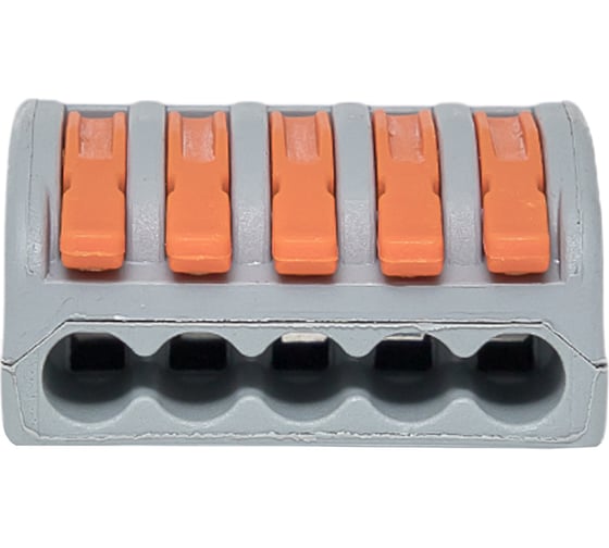 Клемма EKF СМК 222-415 с рычагом, 5 отверстий, блистер (20штук) PROxima plc-smk-415b-20
