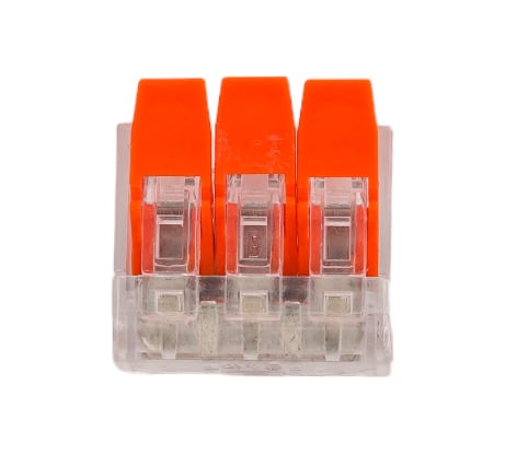 Зажимная клемма для соединения кабелей Pro Legend 3 контакта, прозрачная, 5 штук PL3825