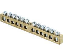 Нулевая шина с заземлением EKF 63.12 латунь 10 шт PROxima sn0-63-12