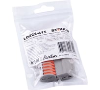Cтроительно-монтажные клеммы STEKKER LD222-415 5-проводные 5 шт в упак., 32422
