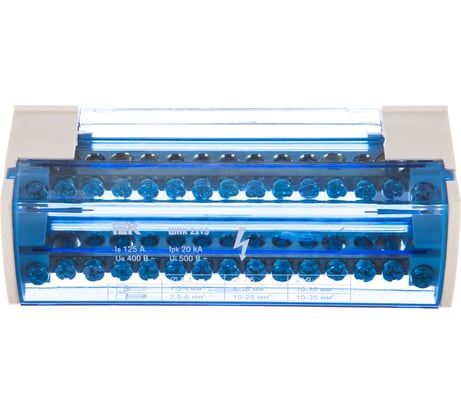 Шина на DIN-рейку в корпусе (кросс-модуль) IEK L+PEN 2x15 9695872