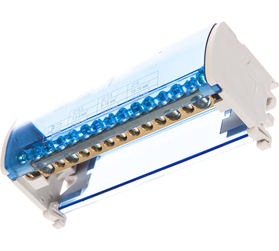 Шина на DIN-рейку в корпусе (кросс-модуль) IEK L+PEN 2x15 9695872