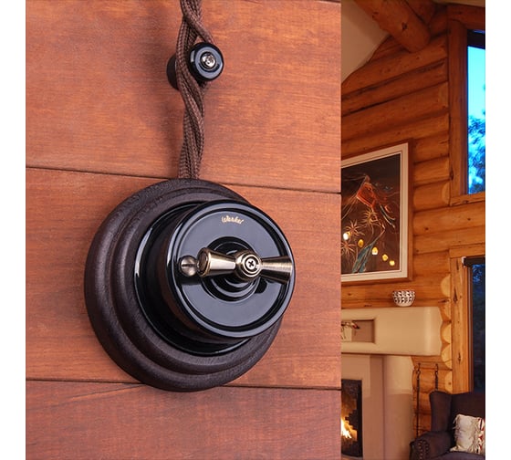 Комплект изоляторов с крепежом WERKEL W6431114 10 шт. коричневый Ретро a051050