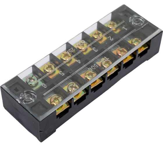 Клеммная винтовая колодка Pro Legend с крышкой, 12 контактов, М3, 15 А, 600 В, 14 AWG, 2 мм2 PL3833