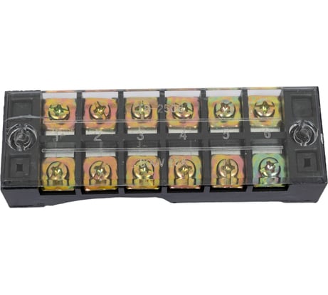 Клеммная винтовая колодка Pro Legend с крышкой, 12 контактов, М4, 25 А, 600 В, 10 AWG, 6 мм2 PL3837