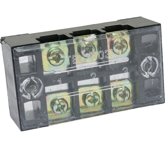 Клеммная винтовая колодка Pro Legend с крышкой, 6 контактов, М4, 25 А, 600 В, 10 AWG, 6 мм2 PL3835