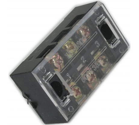 Клеммная винтовая колодка Pro Legend с крышкой, 6 контактов, М4, 35 А, 600 В, 8 AWG, 10 мм2 PL3840