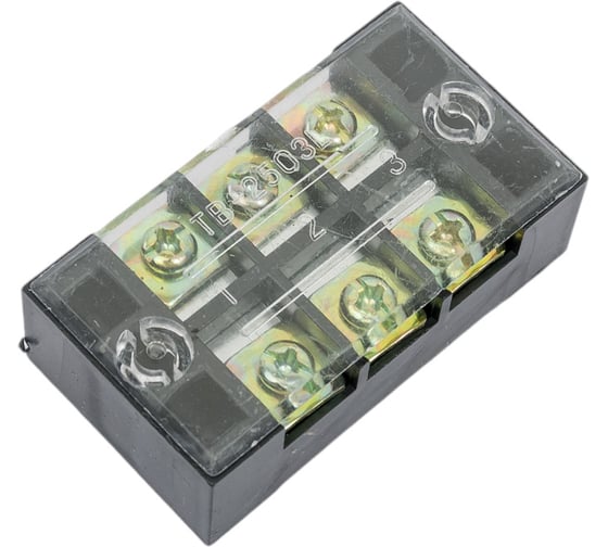 Клеммная винтовая колодка Pro Legend с крышкой, 6 контактов, М4, 35 А, 600 В, 8 AWG, 10 мм2 PL3840