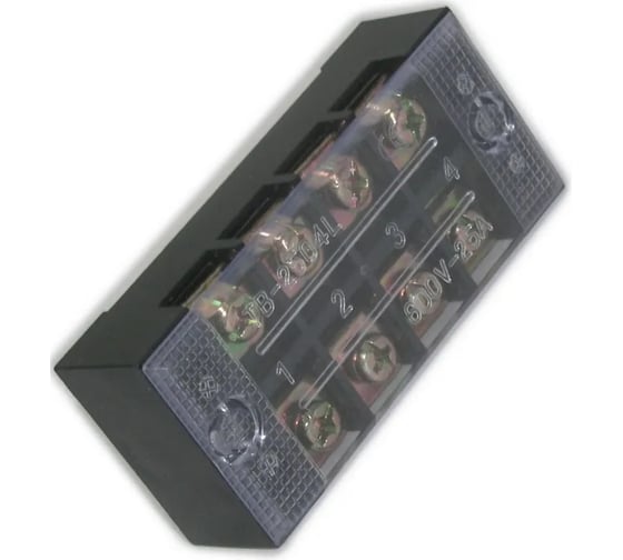 Клеммная винтовая колодка Pro Legend с крышкой, 8 контактов, М4, 35 А, 600 В, 8 AWG, 10 мм2 PL3841